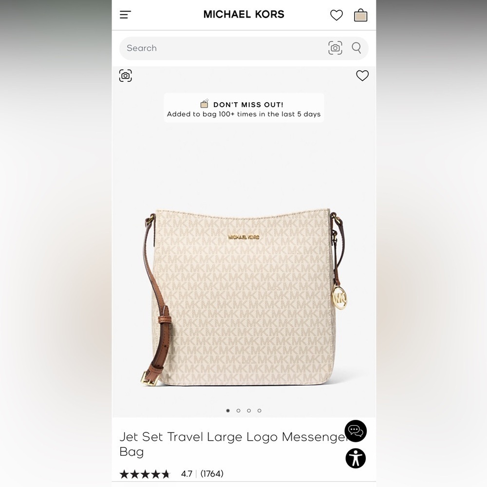 Michael Kors Vanilla Jet Set Travel Bag! 🤍💛😍